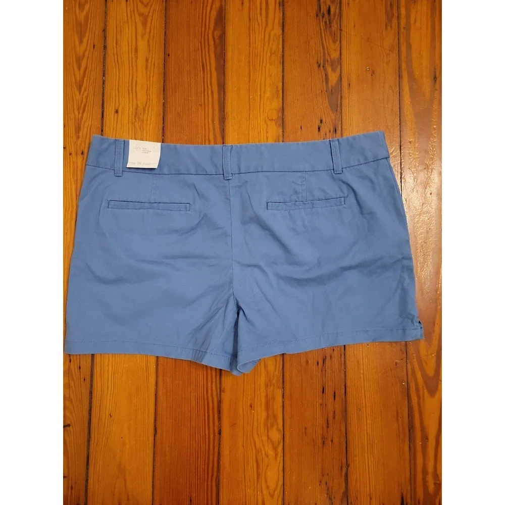 Loft The Riviera Short Womens 18 Blue Vacation Summer Cotton Blend Classic Fit